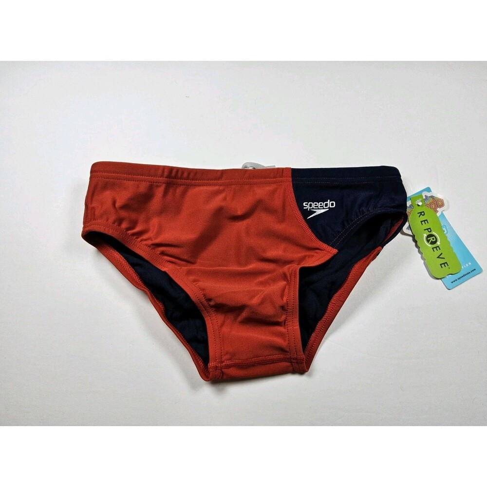 Speedo Eco Endurance Vibe Collection Swim Brief Swimsuit Red Size 30